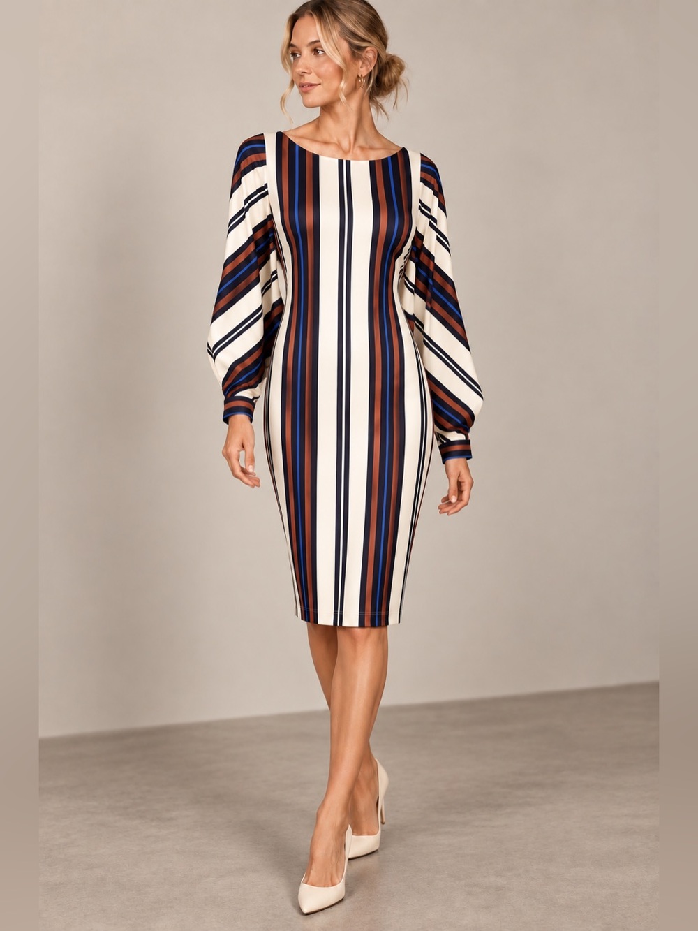 Pink Tartan Striped Dress - Like New